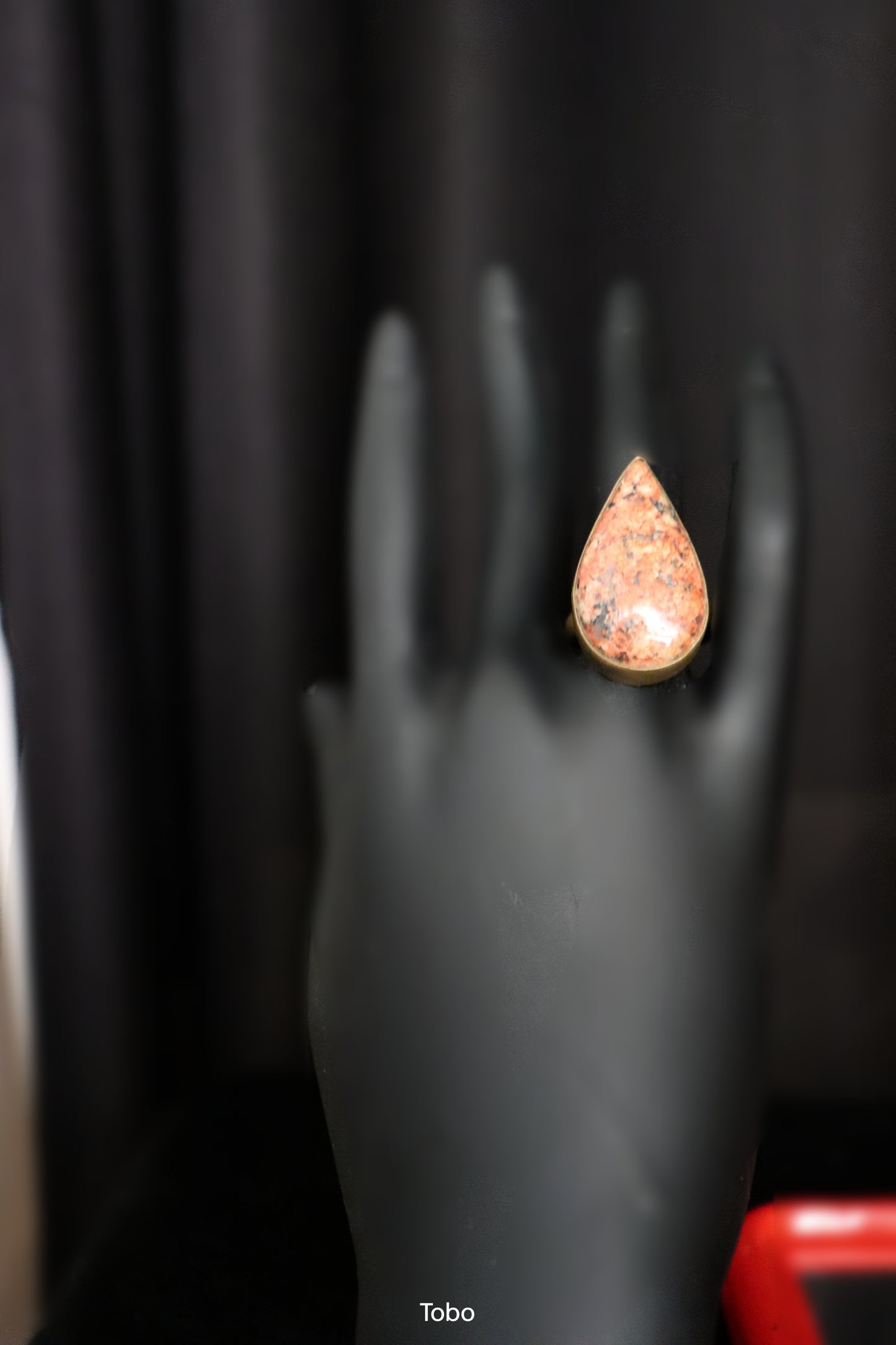 Peach Semi Precious Stone Ring