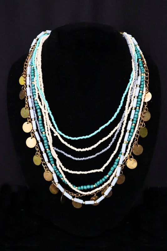 Azure Breeze Eight Strand Necklace